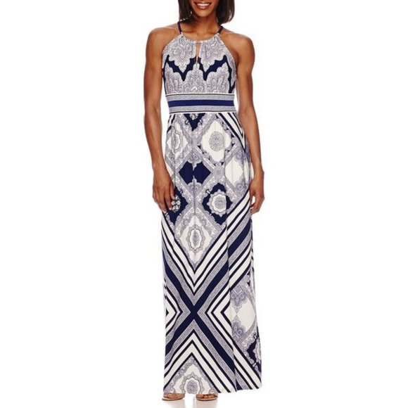 London Times Dresses & Skirts - London Times Halter Neck Dressy Maxi Dress